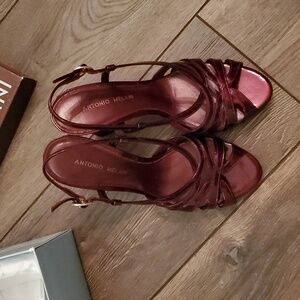 Antonio Melani Red Dress Sandals Size 8.5